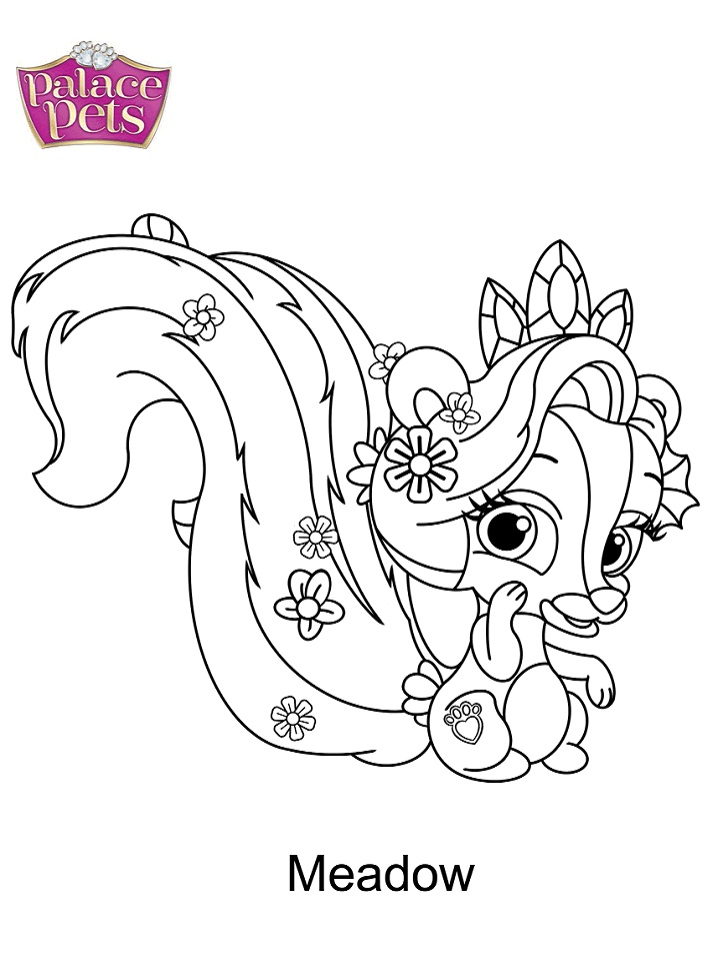 Palace Pets Meadow Coloring Game Palace Pets Meadow