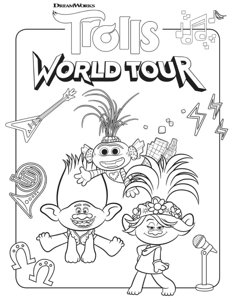 Trolls World Tour Coloring Games - ColoringGames.Net