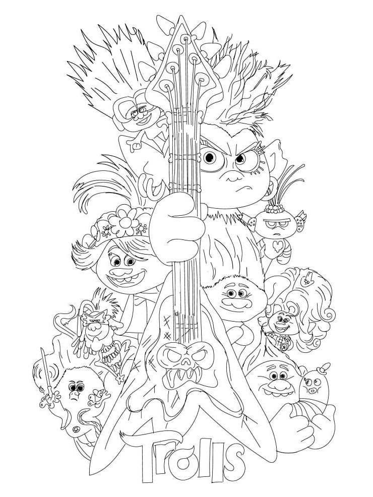 Trolls World Tour Coloring Games - ColoringGames.Net