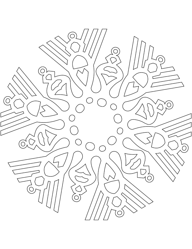 Snowflake with Christmas Ornaments
