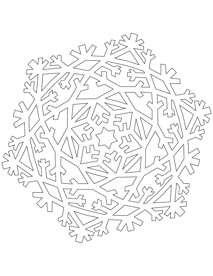 Snowflake with Many Crystals