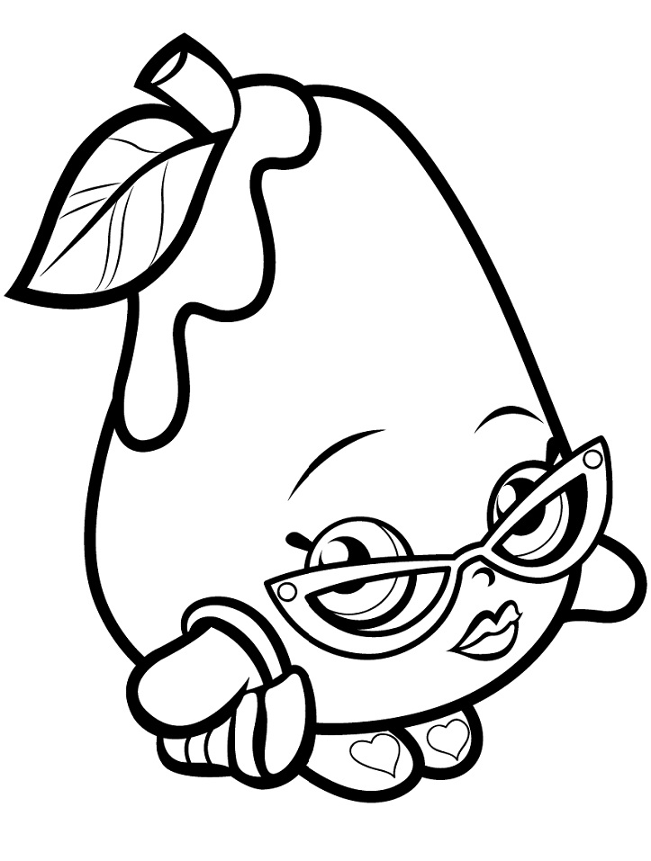 Posh Pear Shopkin Coloring Game Posh Pear Shopkin