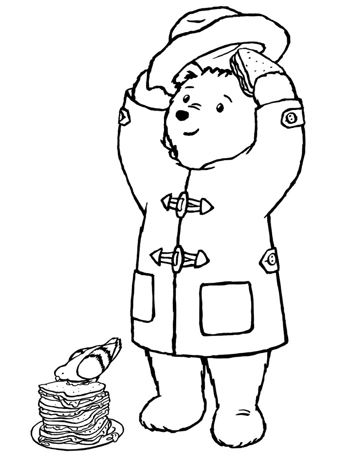 Paddington Bear Hiding Sandwich