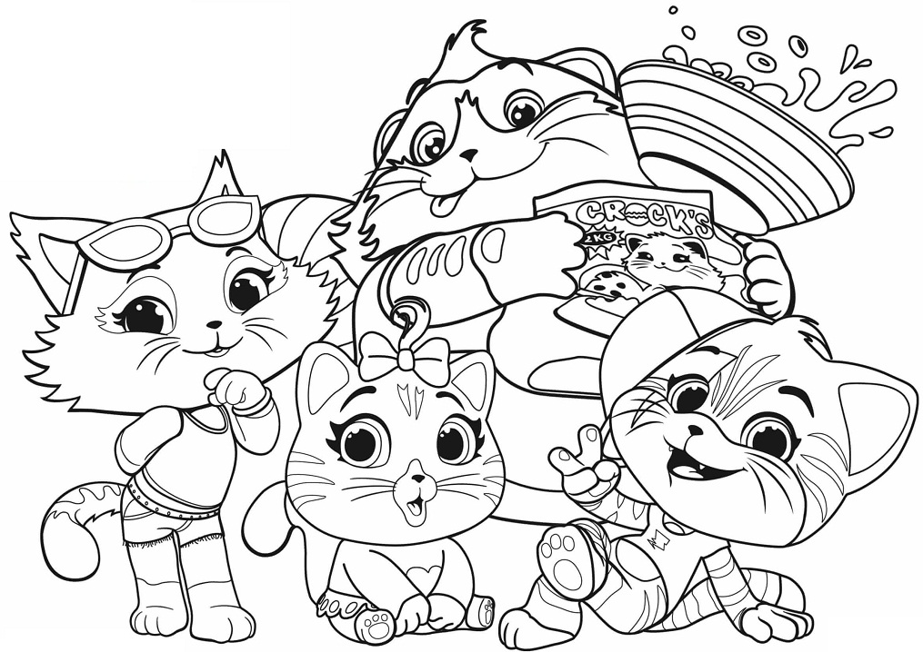 44 Cats Coloring - Play Free Coloring Game Online