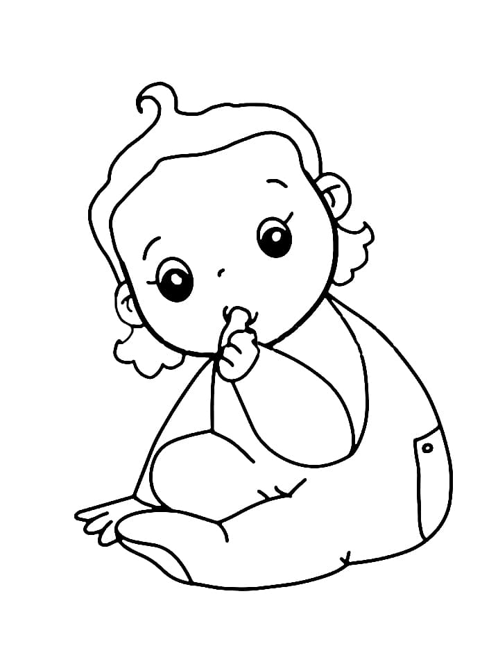 A Baby Girl Coloring Game A Baby Girl