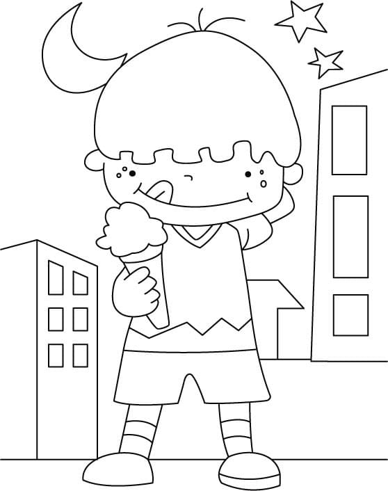A Boy with Ice Cream