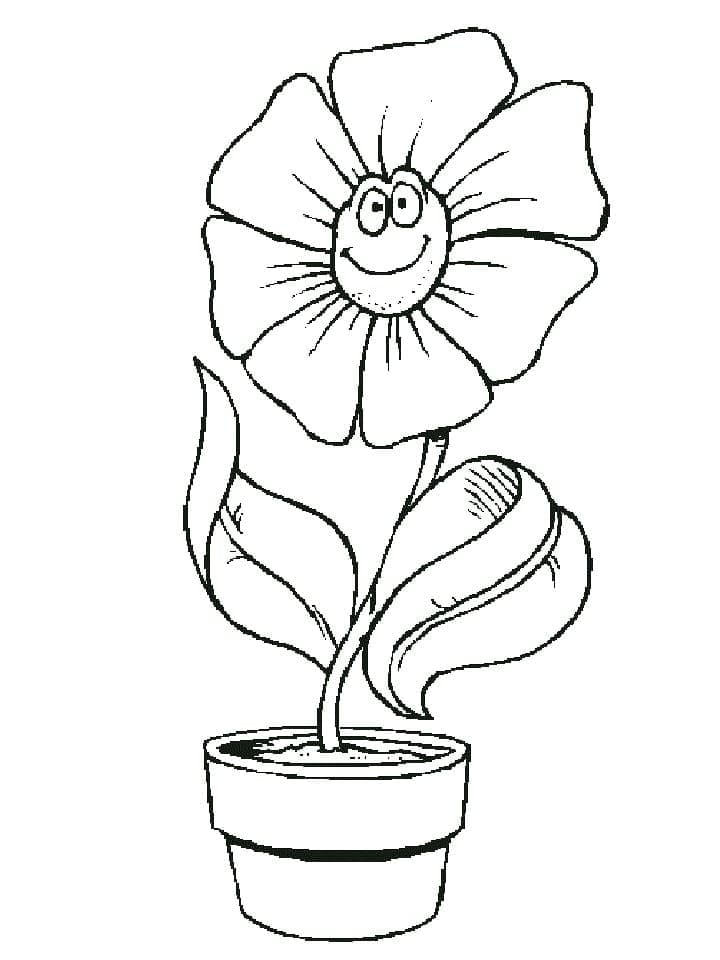 A Cartoon Flower Pot