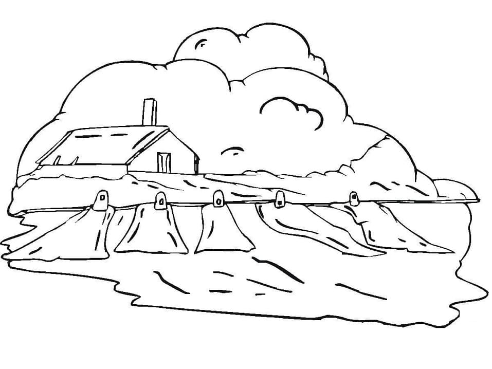 A Country House Coloring Game A Country House