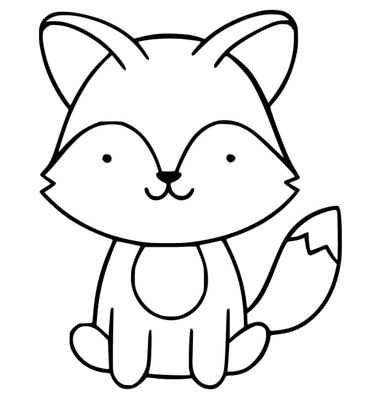 A Cute Baby Fox Coloring Game A Cute Baby Fox