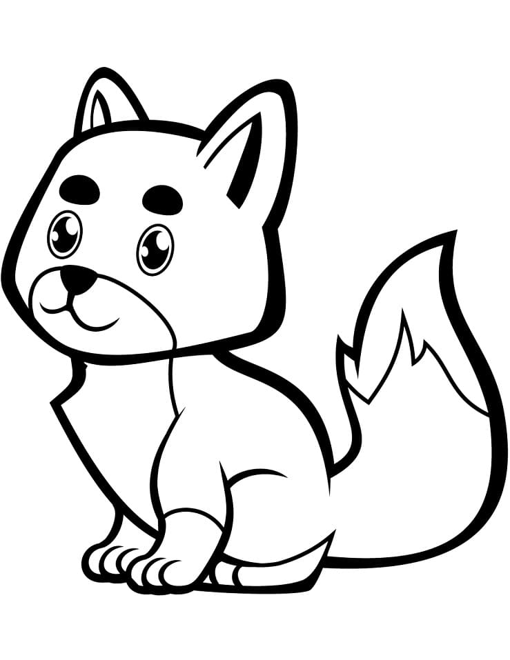 A Cute Fox Coloring Game A Cute Fox