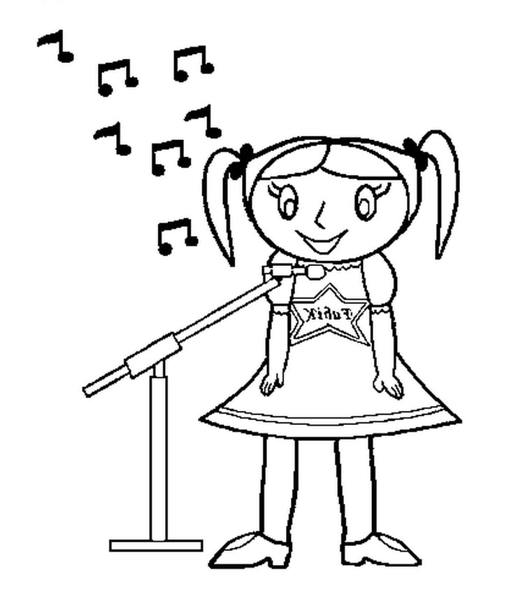 Female Singer Coloring - Play Free Coloring Game Online