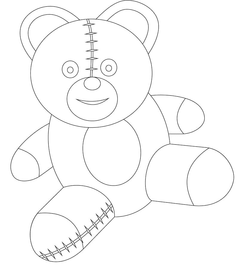 A Cute Teddy Bear Coloring Game A Cute Teddy Bear