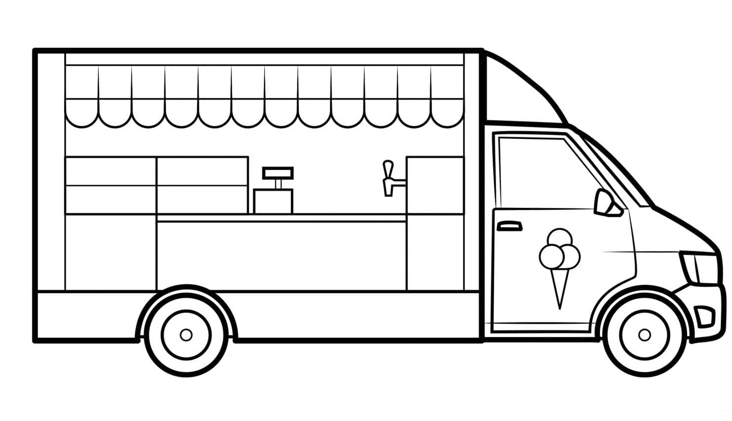 A Ice Cream Truck Coloring Game A Ice Cream Truck