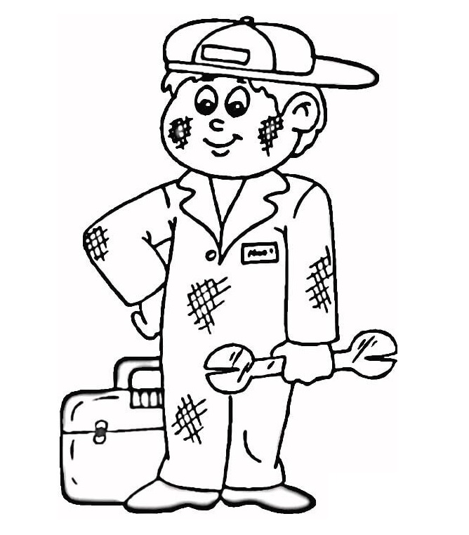 A Mechanic Coloring Game A Mechanic
