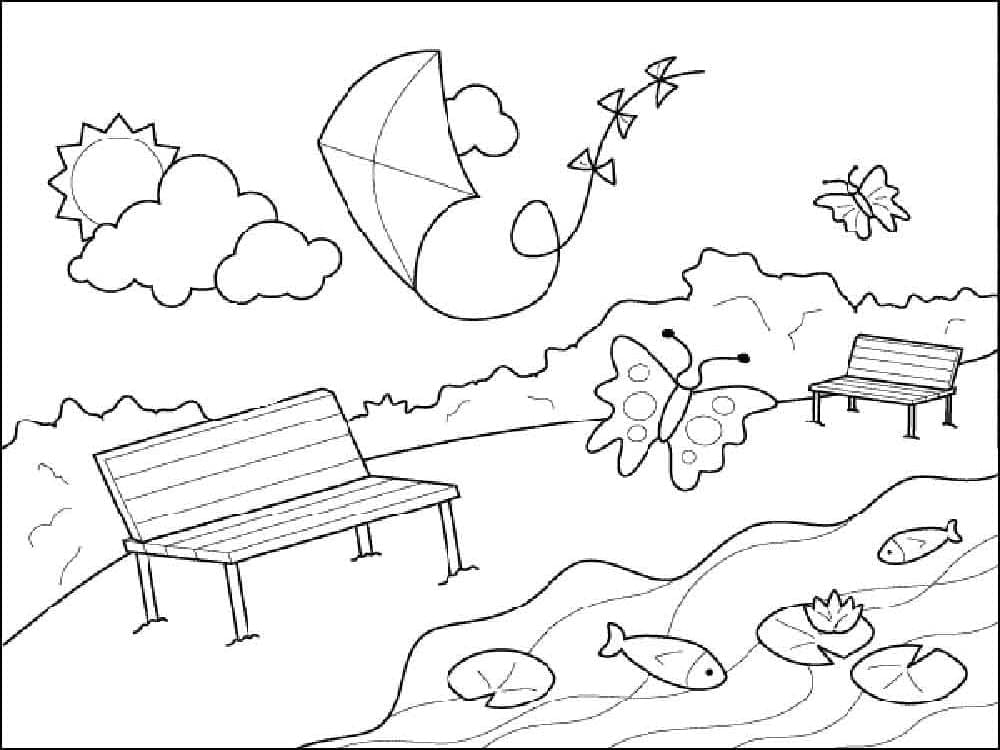 A Nice Park Coloring Game A Nice Park