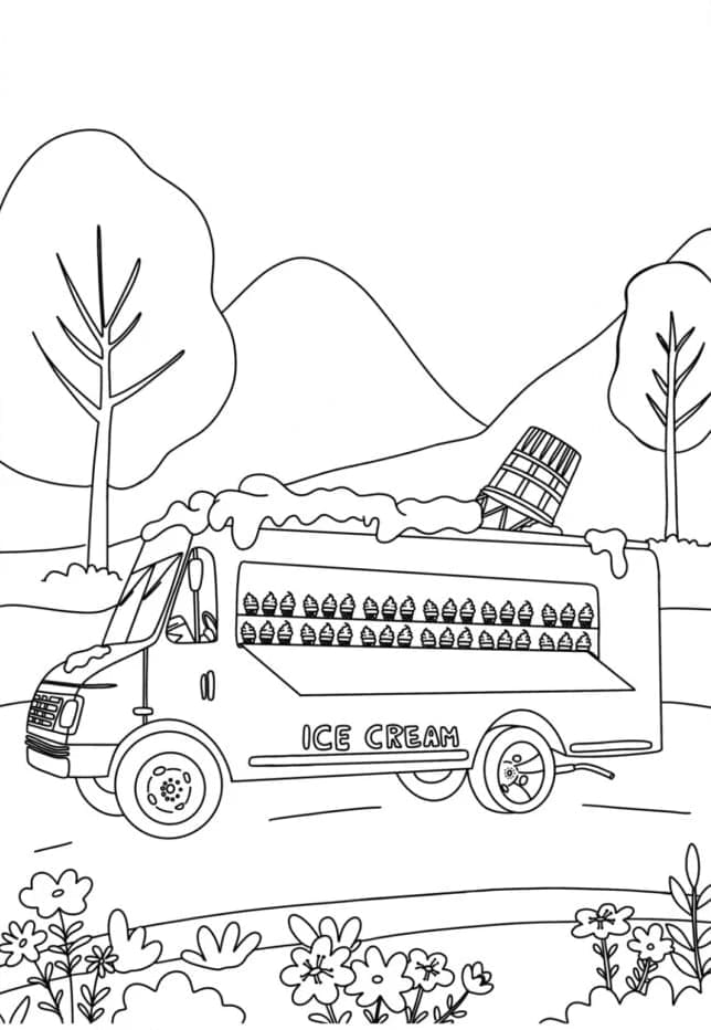 A Normal Ice Cream Truck Coloring Game A Normal Ice Cream Truck