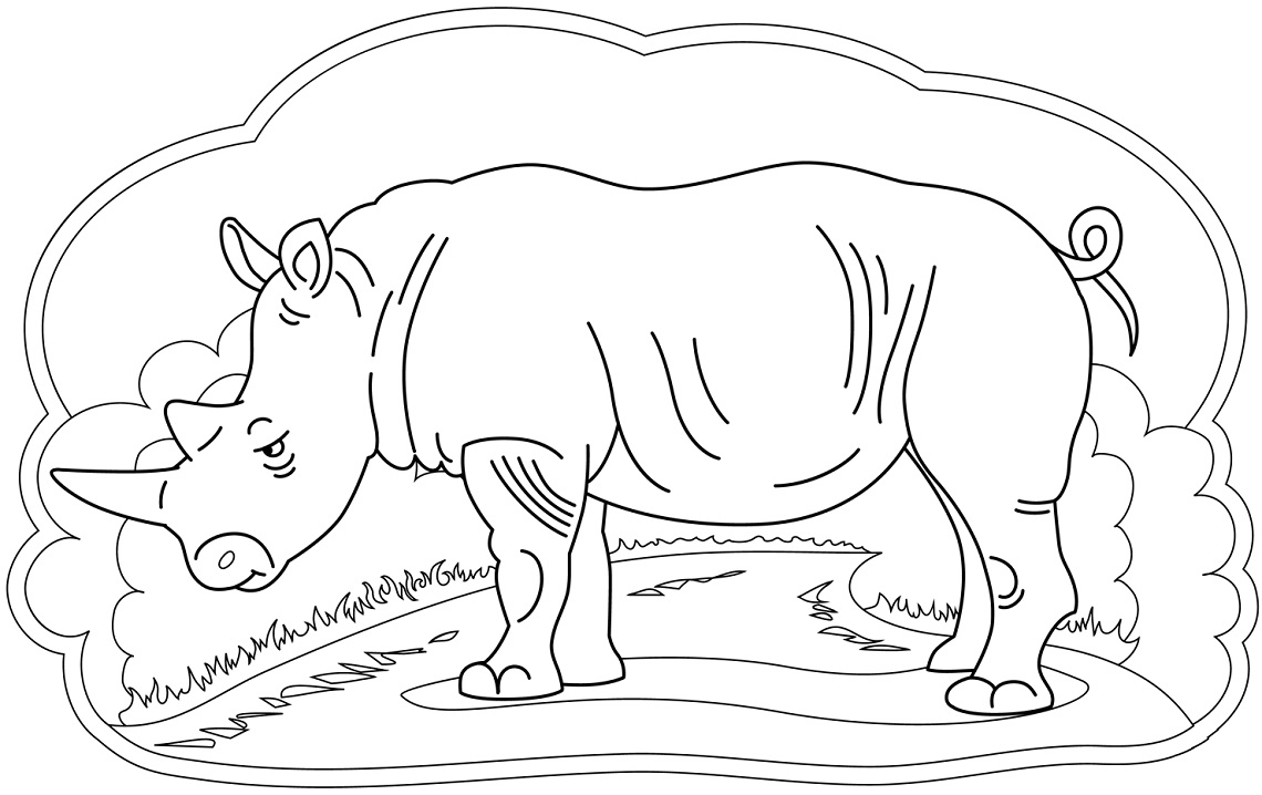 A Rhino Coloring Game A Rhino