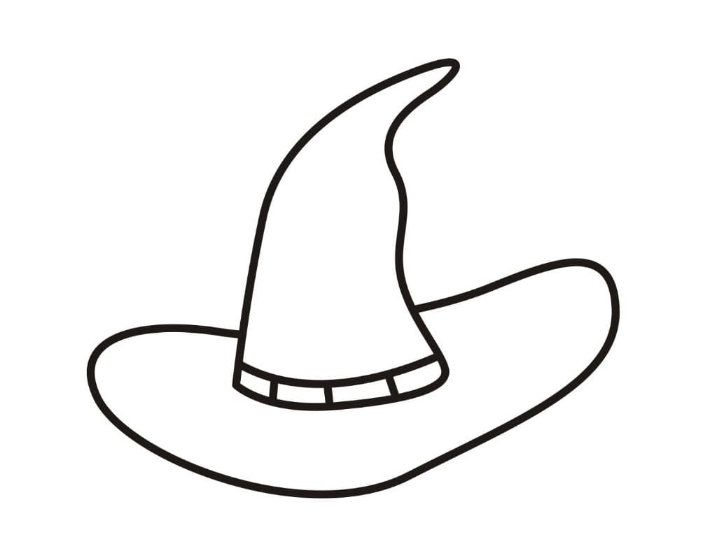 A Simple Witch Hat Coloring Game A Simple Witch Hat