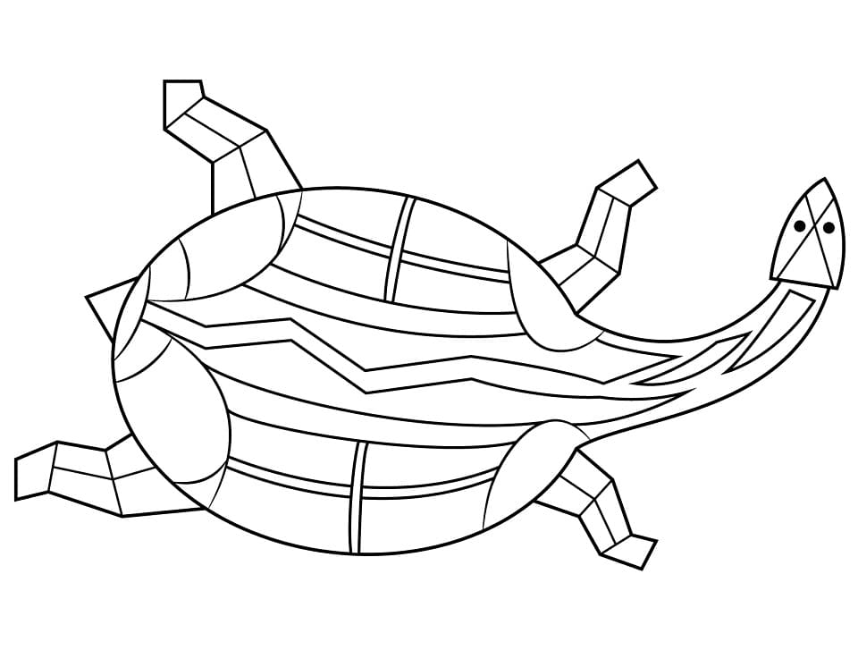 Aboriginal Painting of Turtle Coloring Game Aboriginal Painting of Turtle