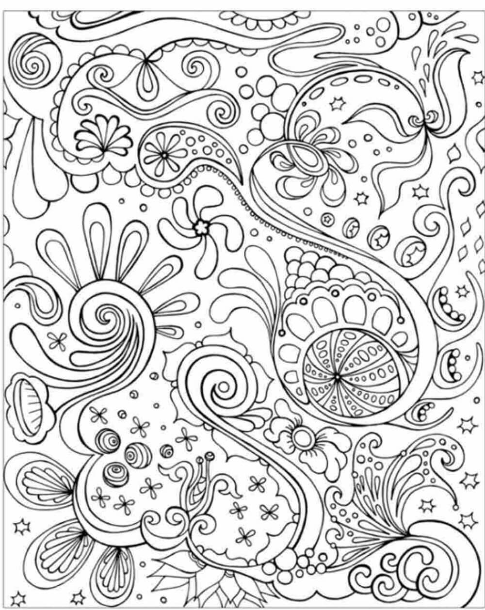 Printable Abstract Coloring - Play Free Coloring Game Online