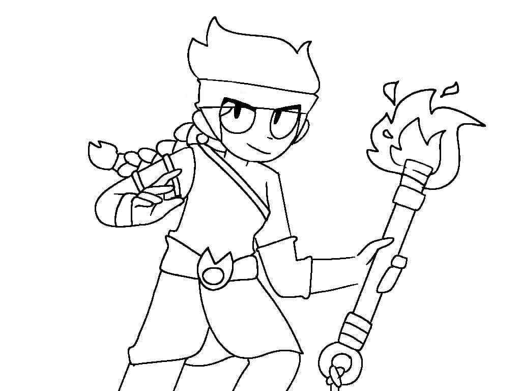 Action Amber Brawl Stars Coloring Game Action Amber Brawl Stars