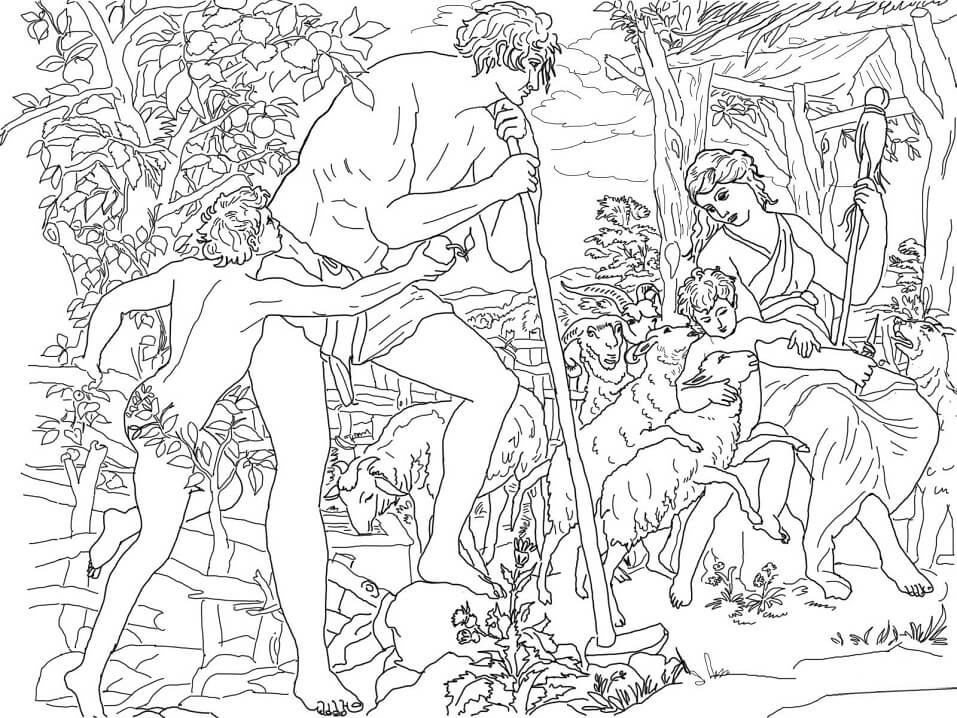 Adam and Eve with Cain and Abel