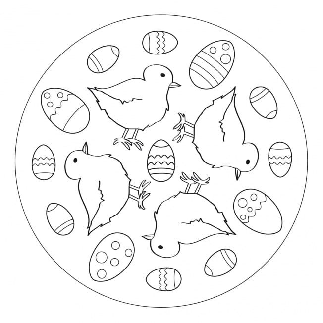 Adorable Easter Mandala Coloring Game Adorable Easter Mandala