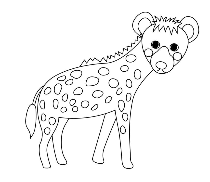 Adorable Hyena Coloring Game Adorable Hyena