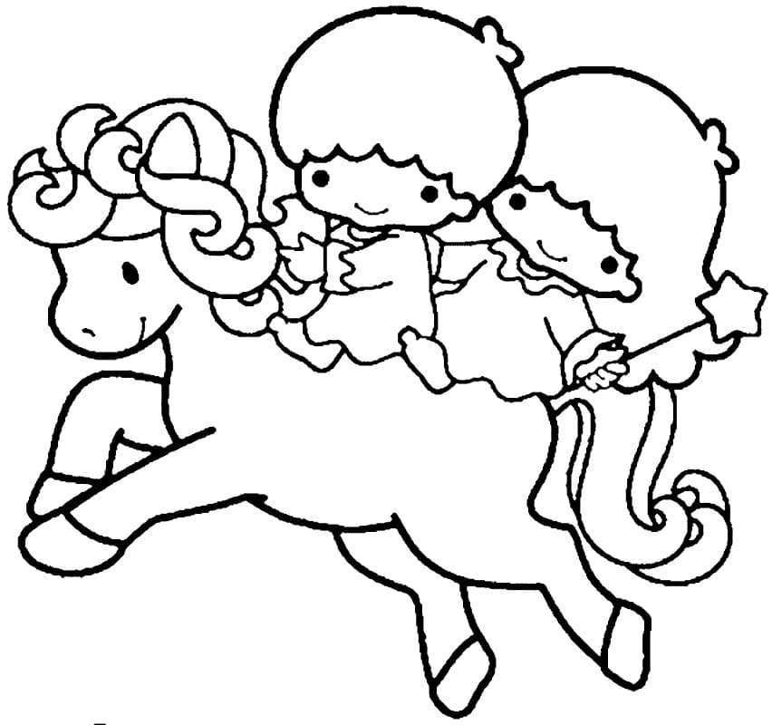 Adorable Little Twin Stars Coloring Game Adorable Little Twin Stars