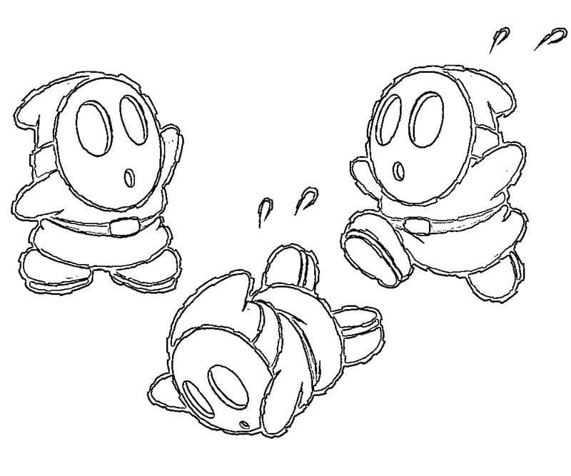 Adorable Shy Guy Mario Coloring Game Adorable Shy Guy Mario