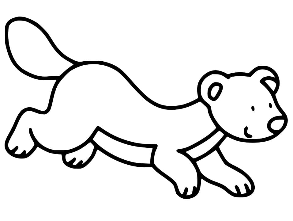 Adorable Weasel Coloring Game Adorable Weasel