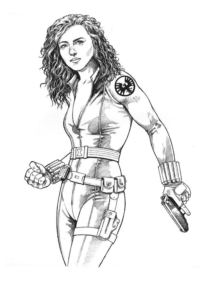 Agent Black Widow Coloring Game Agent Black Widow