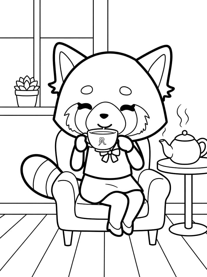 Aggretsuko Drink Tea