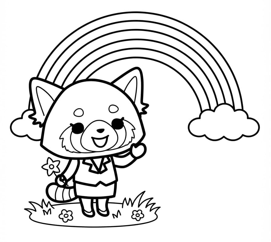 Aggretsuko and Rainbow