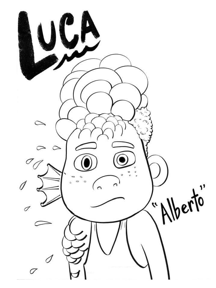 Alberto from Luca Coloring Game Alberto from Luca