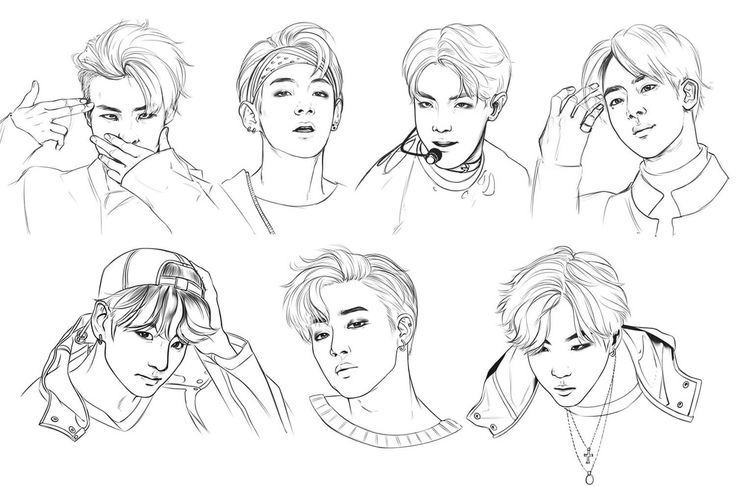 All Members of BTS Coloring Game All Members of BTS
