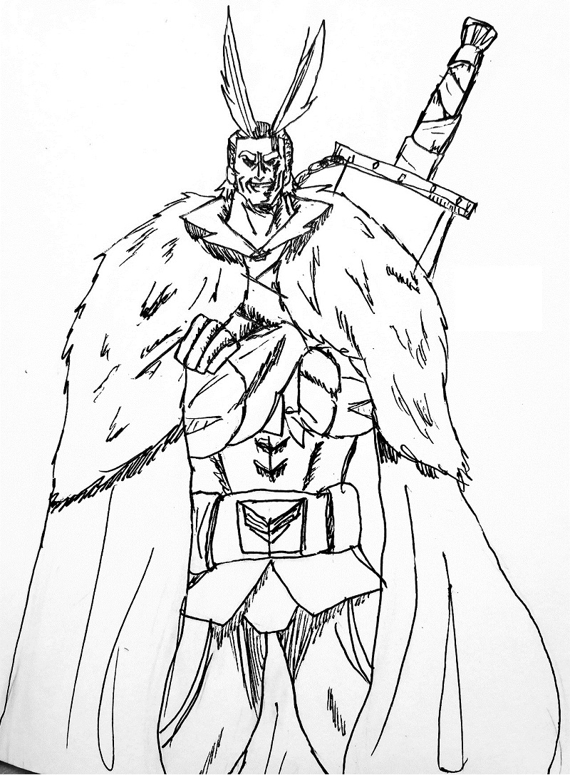 All Might with his sword