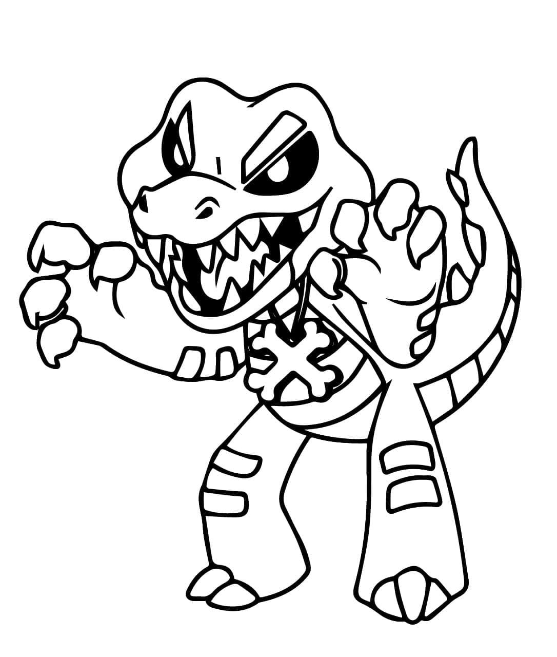 Allister Gator in Nightmare Critters Coloring Game Allister Gator in Nightmare Critters