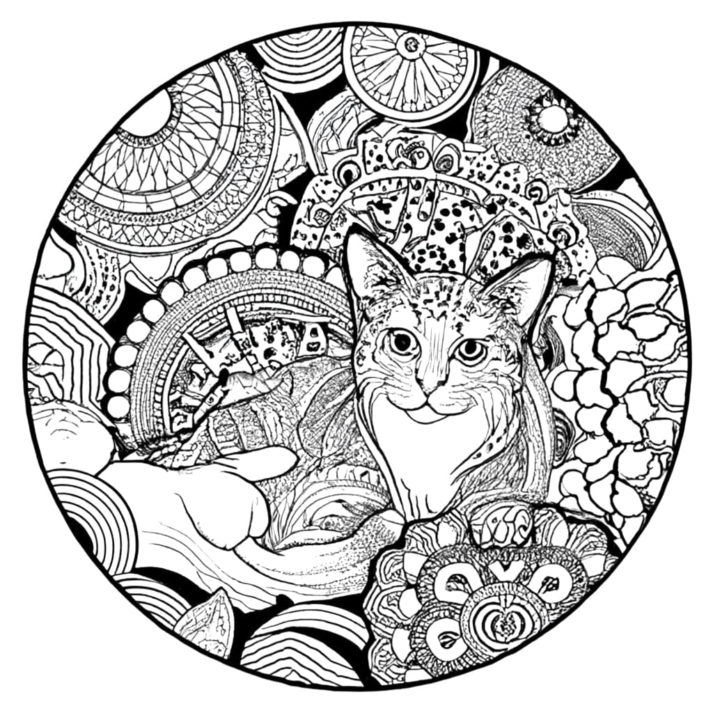 Amazing Cat Mandala Coloring Game Amazing Cat Mandala