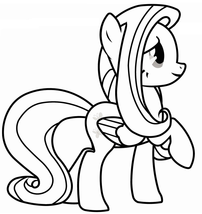 Pony Fluttershy 4 Coloring - Play Free Coloring Game Online