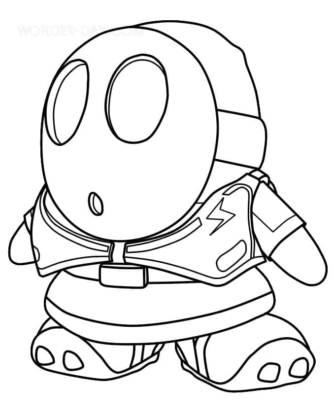 Amazing Shy Guy Mario Coloring Game Amazing Shy Guy Mario