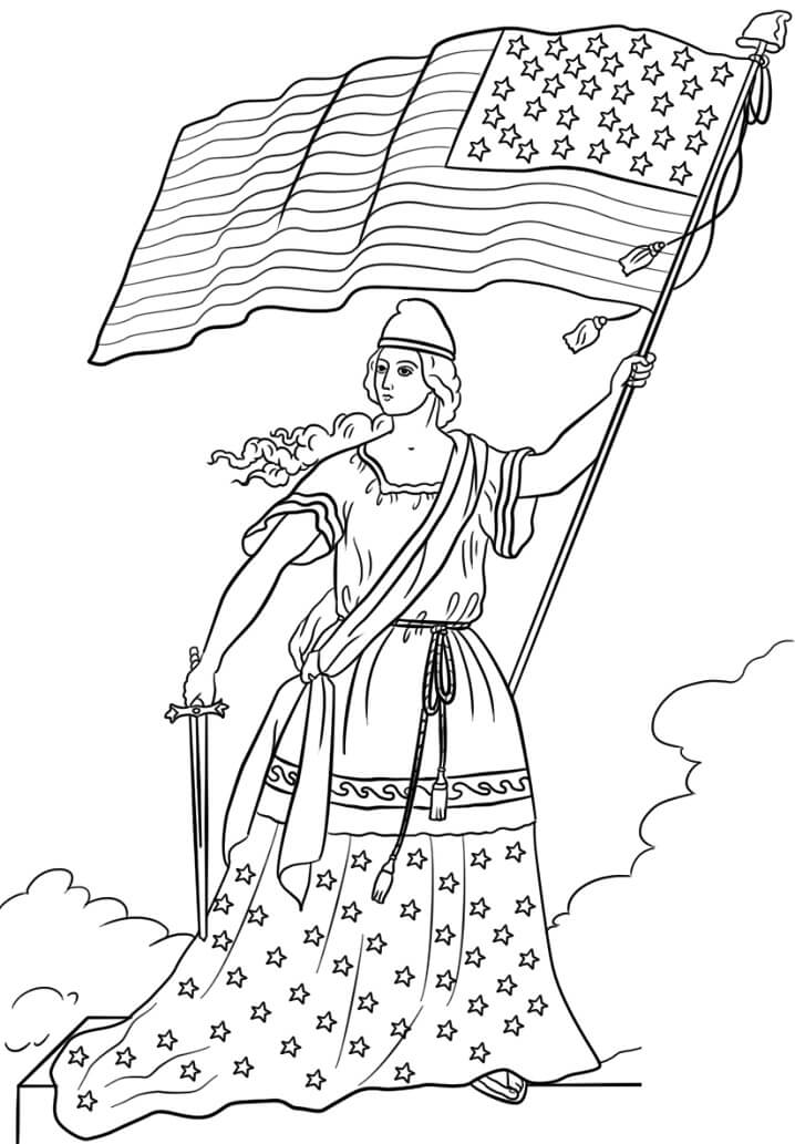 American Flag Lady
