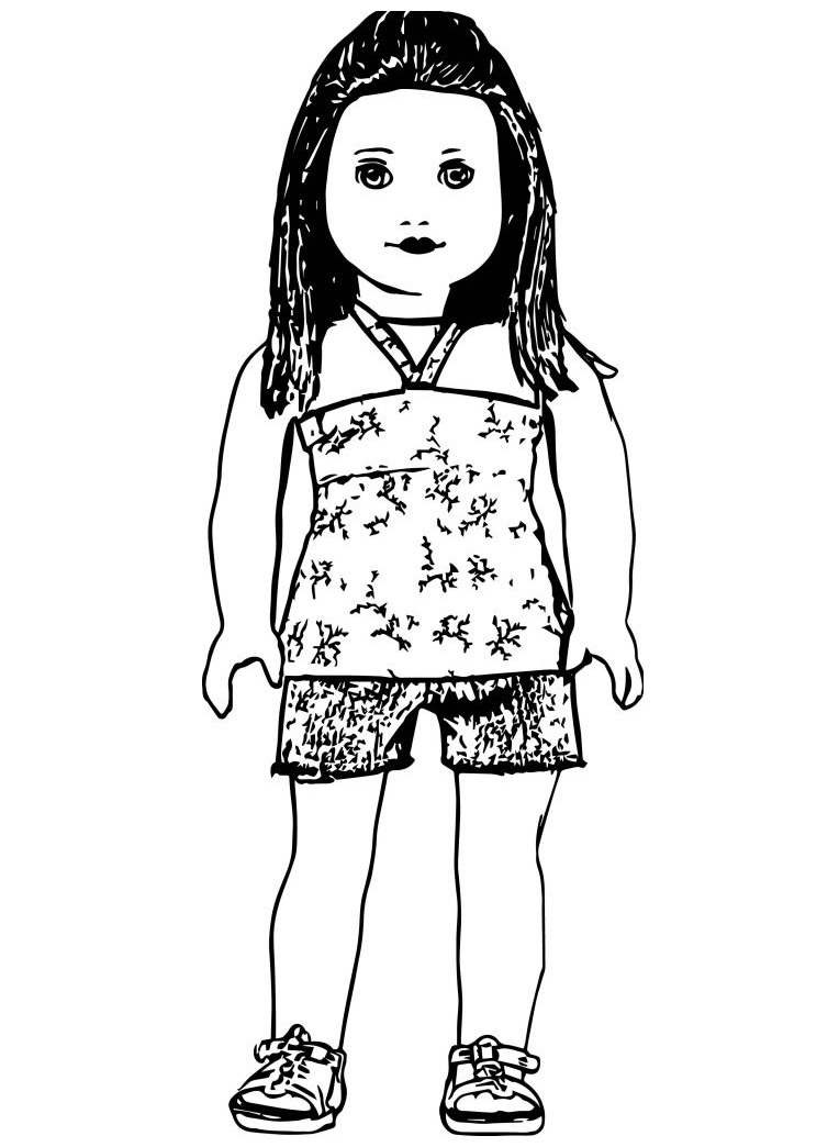 American Girl 1 Coloring - Play Free Coloring Game Online