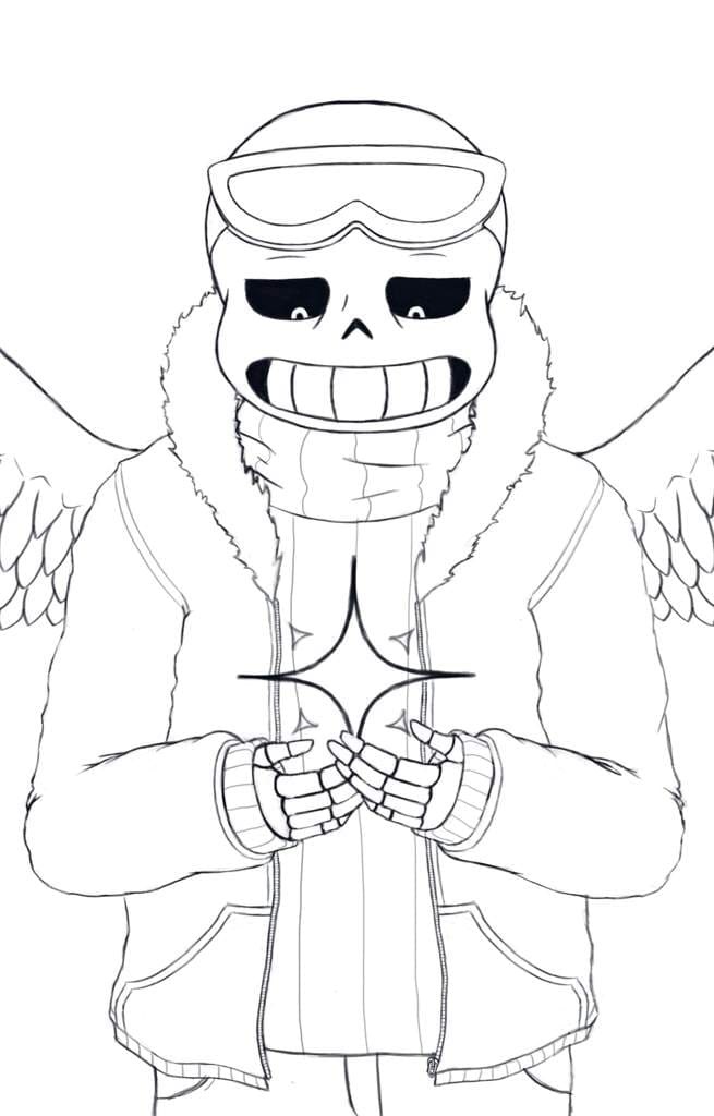 Angel Sans coloring page Coloring Game Angel Sans coloring page