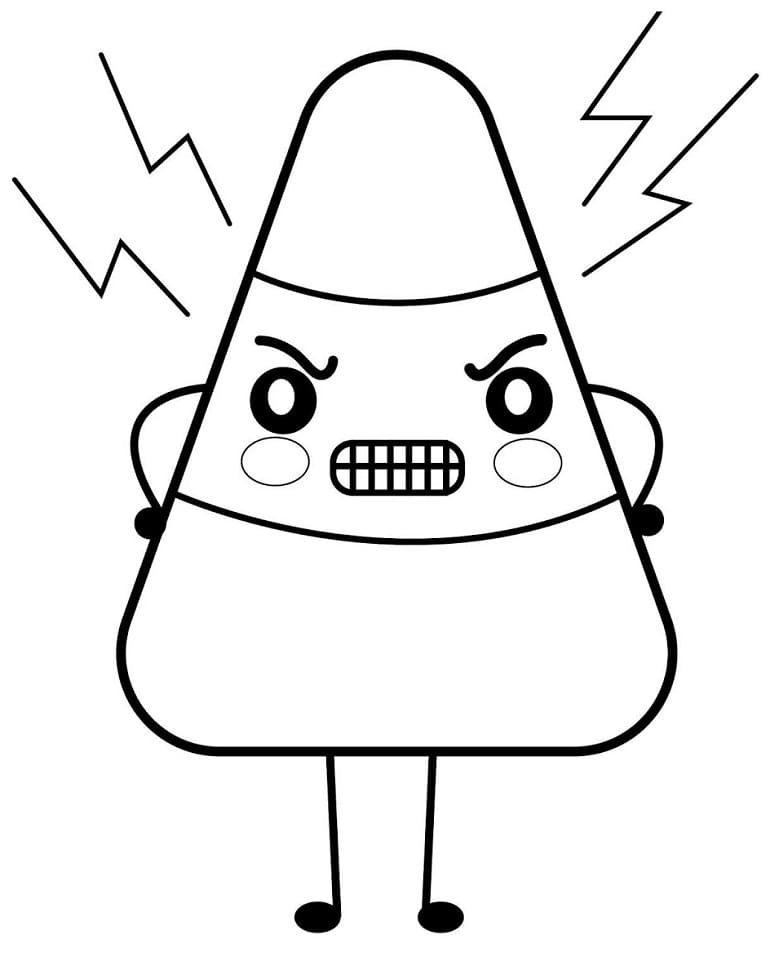 Angry Candy Corn Coloring Game Angry Candy Corn