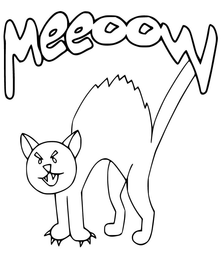 Angry Cat Coloring Game Angry Cat