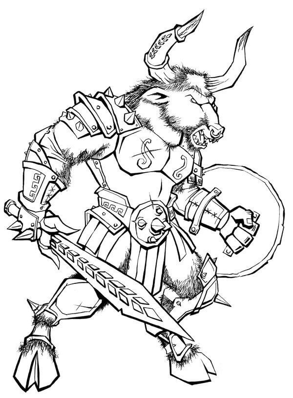 Angry Minotaur 1 Coloring Game Angry Minotaur 1