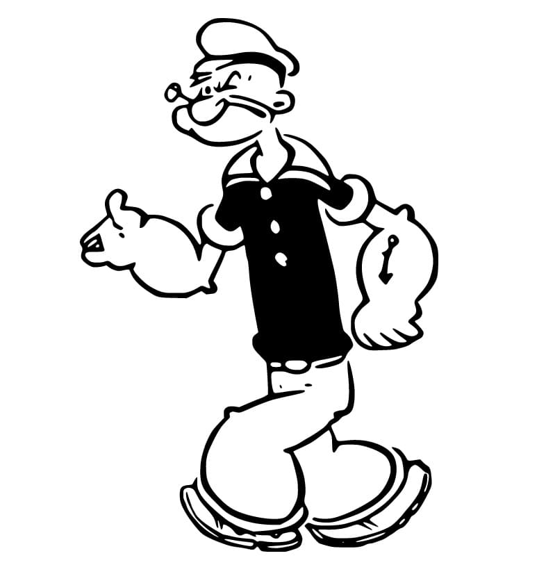 Angry Popeye Coloring Game Angry Popeye
