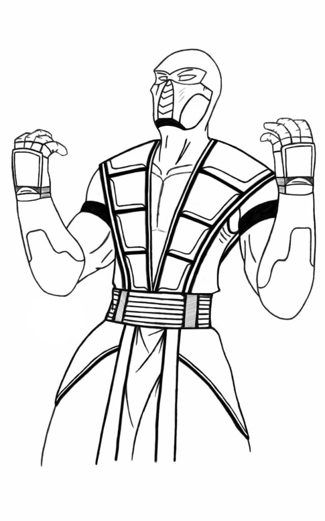 Mortal Kombat Scorpion and Sub-Zero Coloring - Play Free Coloring Game ...