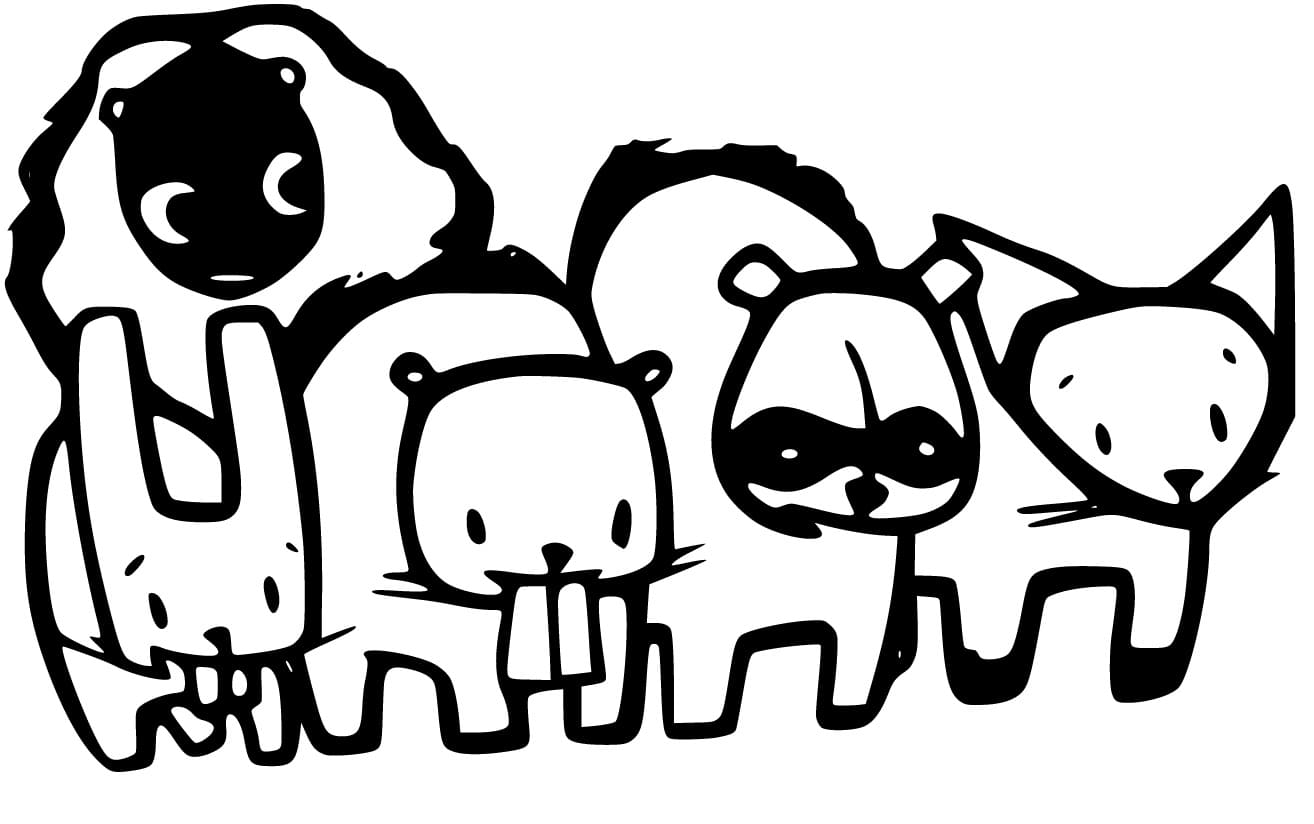 Animals from Grumpy Bird